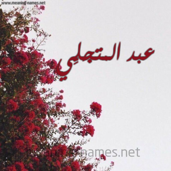 شكل 18 صوره الورد الأحمر للإسم بخط رقعة صورة اسم عبد المتجَلِّي ABD-ALMTGALEI